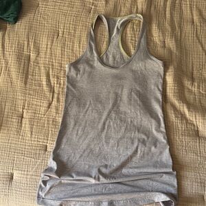 Lululemon Athletica Light Gray Racerback Tank Top